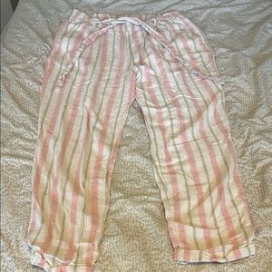 Love Tree Pink and Cream Striped Pants